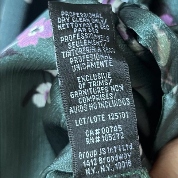 Anthropologie ML Monique Lhuillier Lorelei Floral Jumpsuit Sz 2 Holly Green - Picture 5 of 16